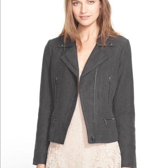 💥Host Pick!💥 Joie Seabrooke Steel Grey Soft Brushed Quilted Moto Jacket - Picture 7 of 16